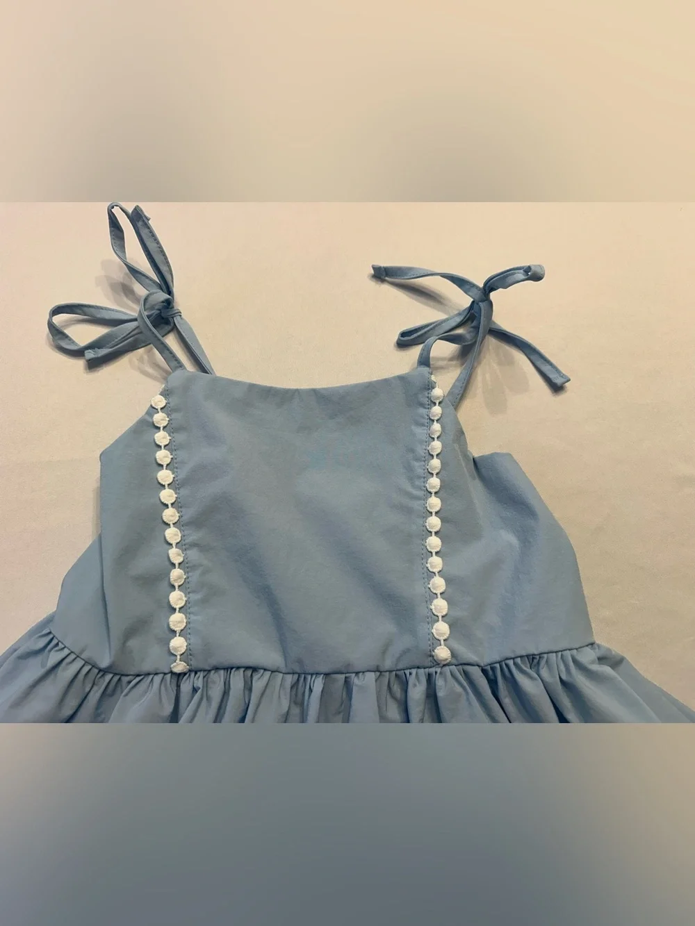 Adorable Girls' Light Blue Two-Piece Shorts Set by Oopsie Daisy. Size 7